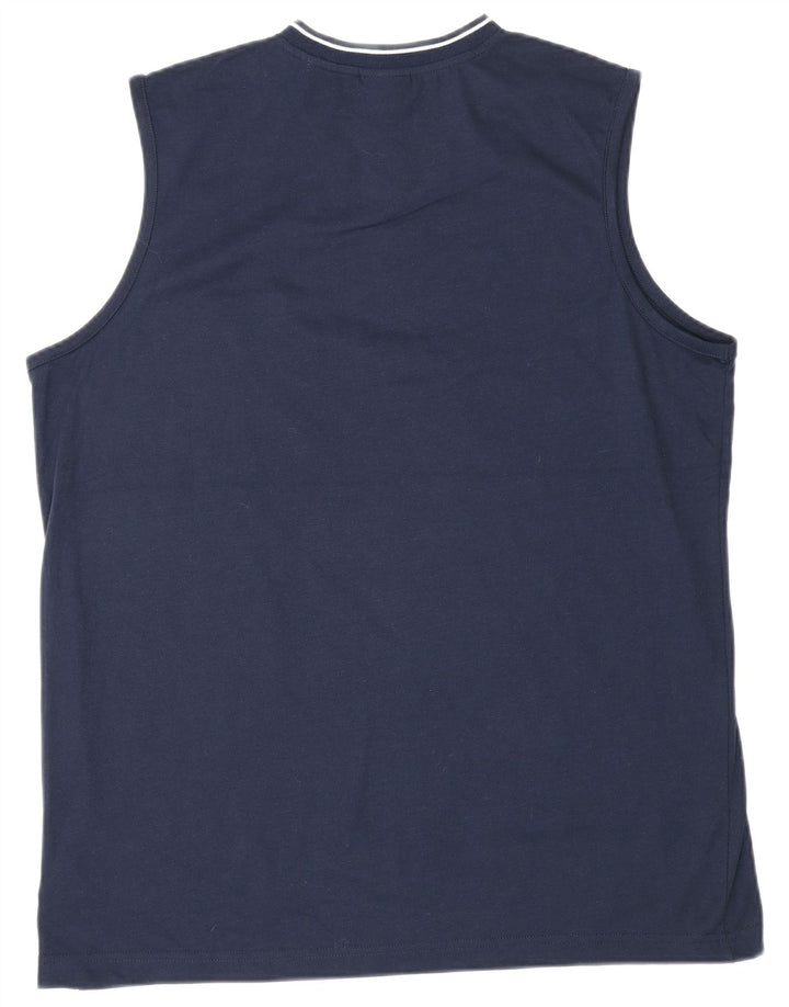 Camiseta Umbro Hombre Top XL Azul Marino Poliéster