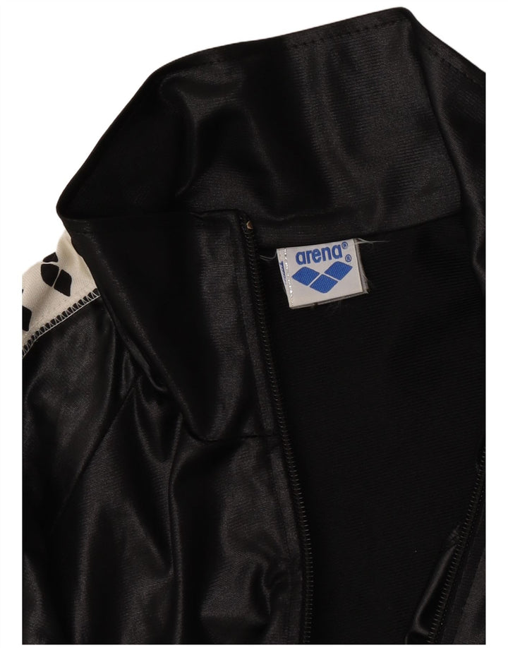 Arena Hombre Gráfico Chándal Top Chaqueta XL Negro Colorblock Poliéster