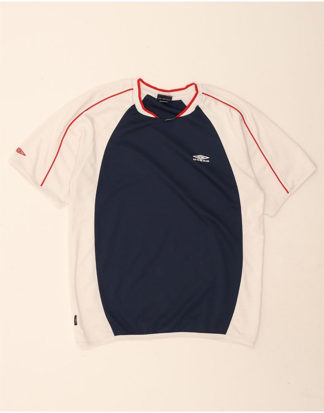 Umbro Camiseta para hombre Top Large Azul marino Colorblock Poliéster