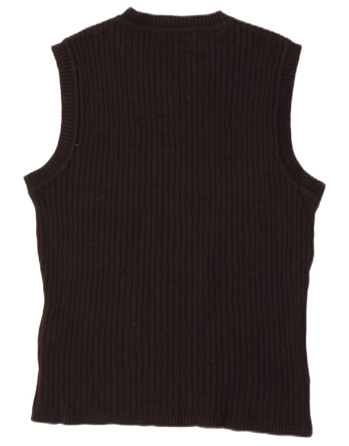 Zara Mujer Chaleco Tank Top ES 40 XL Lana Negra