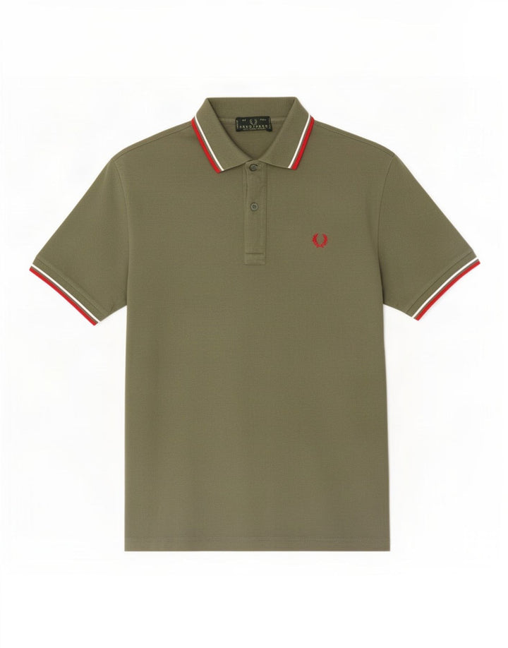 Polo Fred Perry Hombre Grande Caqui Algodón