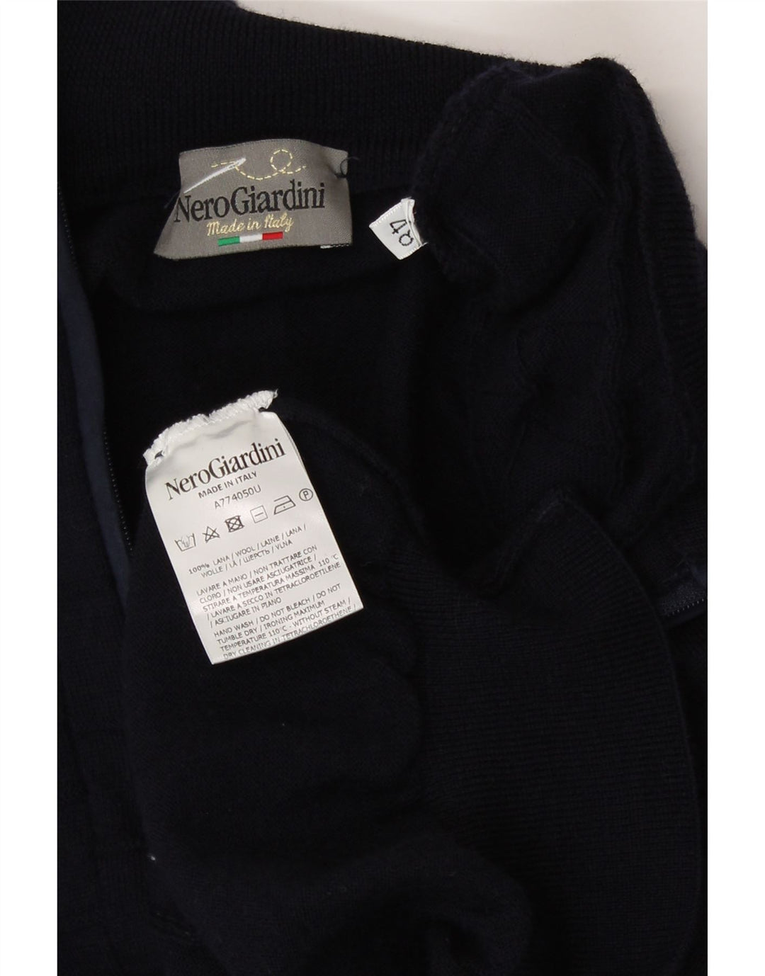 Suéter tipo jersey con cuello y cremallera para hombre IT 48 Medium