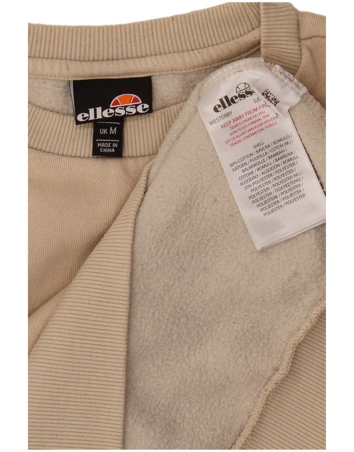 ELLESSE Hombre Sudadera Jumper Algodón Beige Medio