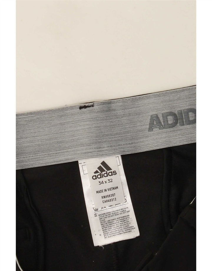 Pantalón chino recto Adidas para hombre W34 L32 Poliéster negro