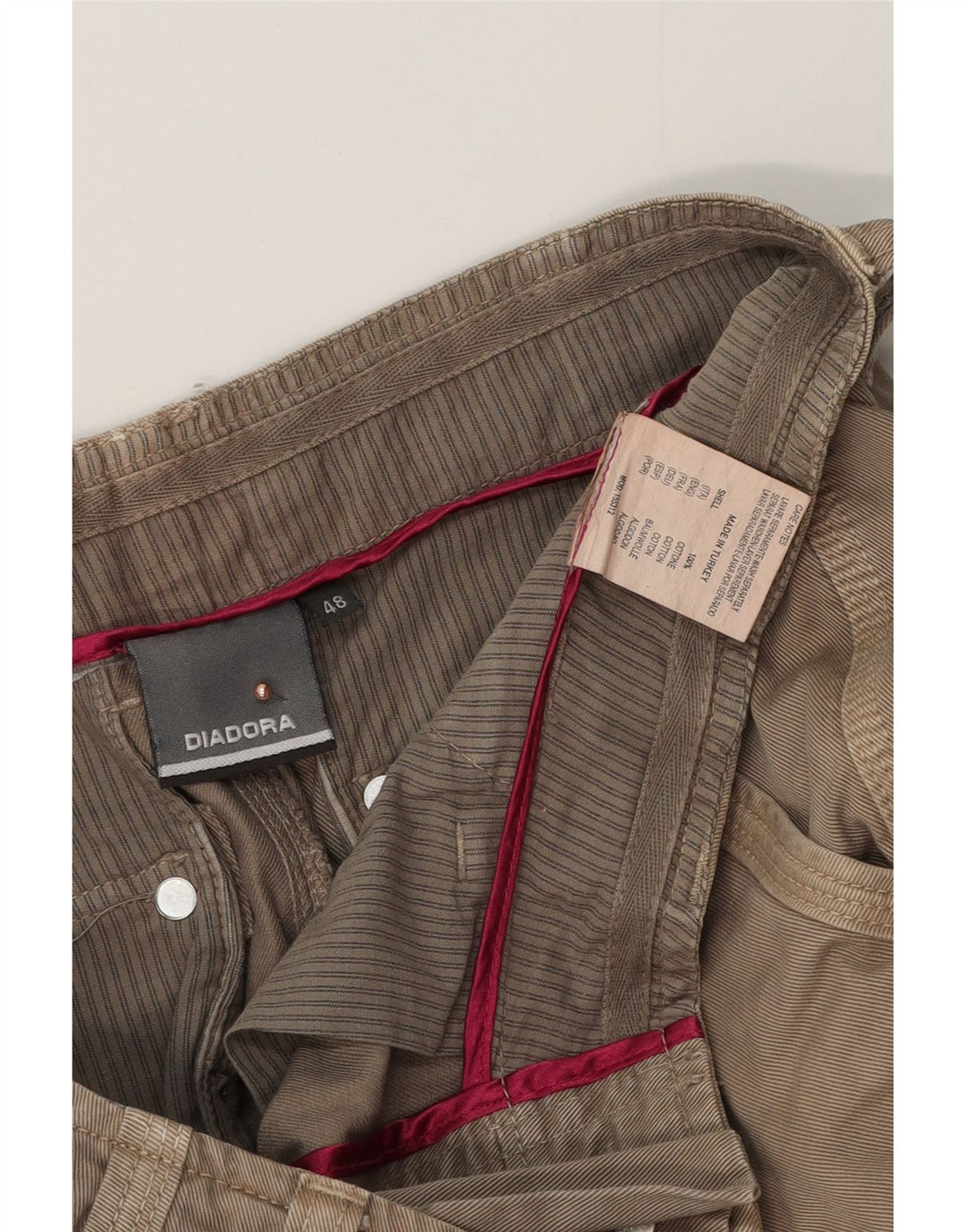 Diadora Shorts Cargo Hombre IT 48 Medium W34 Algodón Beige