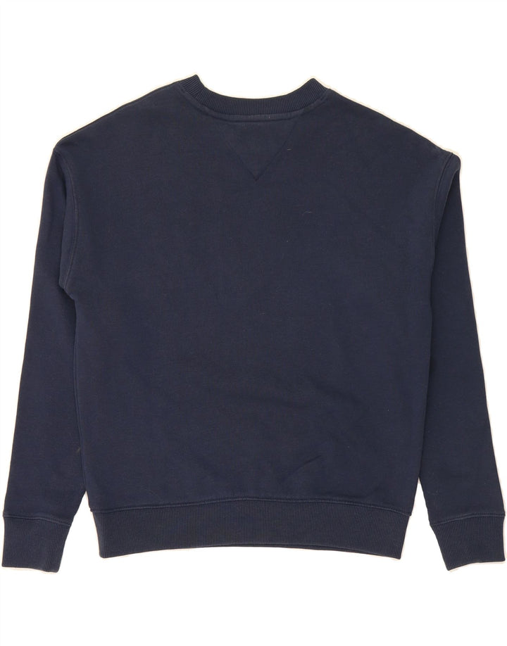 TOMMY HILFIGER Mens Sweatshirt Jumper Small Navy Blue Cotton Vintage Tommy Hilfiger and Second-Hand Tommy Hilfiger from Messina Hembry 