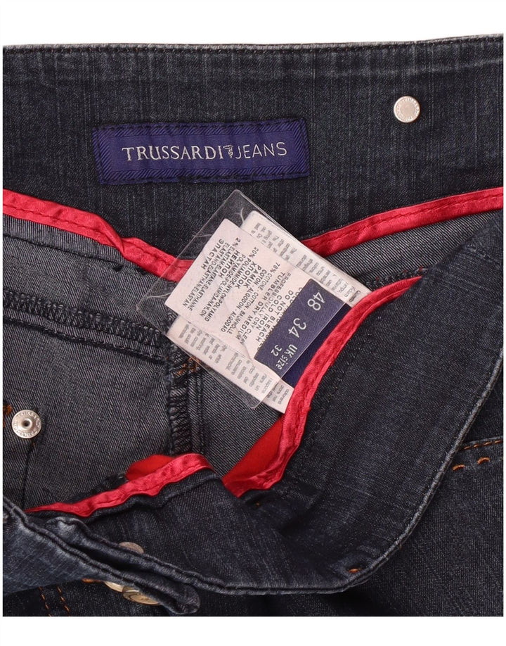 Vaqueros Trussardi Mujer Rectos W32 L27 Azul Marino Algodón