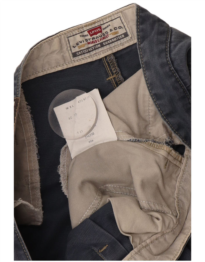 Levi's Pantalones cortos chinos pegados para hombre W40 XL Algodón azul marino