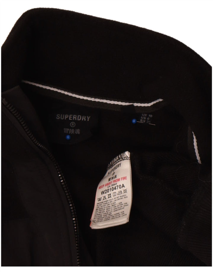 Superdry Sudadera extragrande para mujer, color block, talla 40, color negro