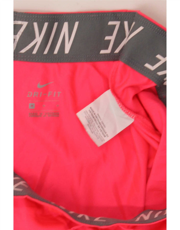 Nike - Pantalones cortos deportivos Dri Fit para mujer, talla 40, poliéster rosa medio