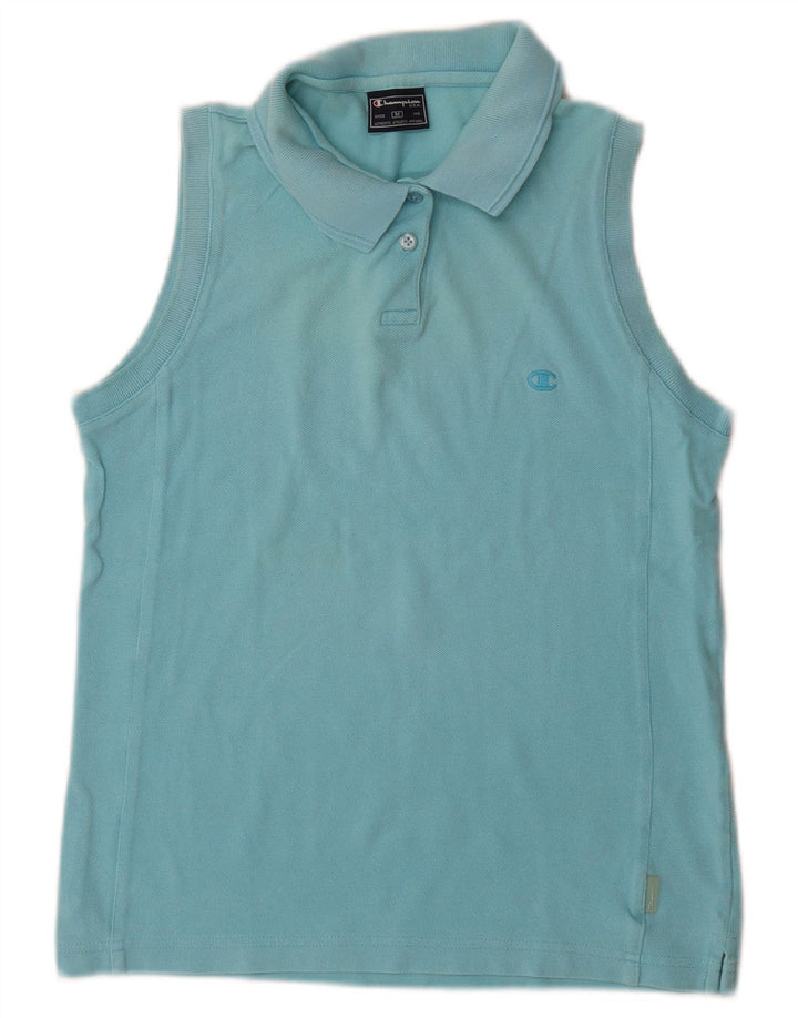 Champion Polo Sin Mangas Para Mujer UK 42 Azul Medio