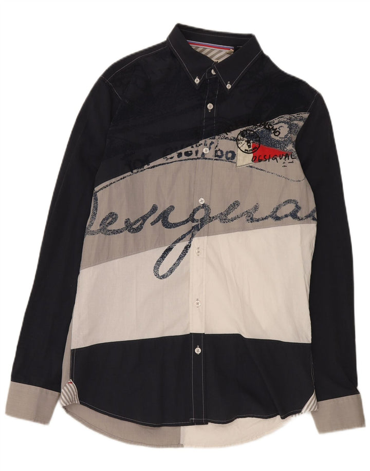 Desigual Camisa gráfica grande de algodón con bloques de color multicolor |