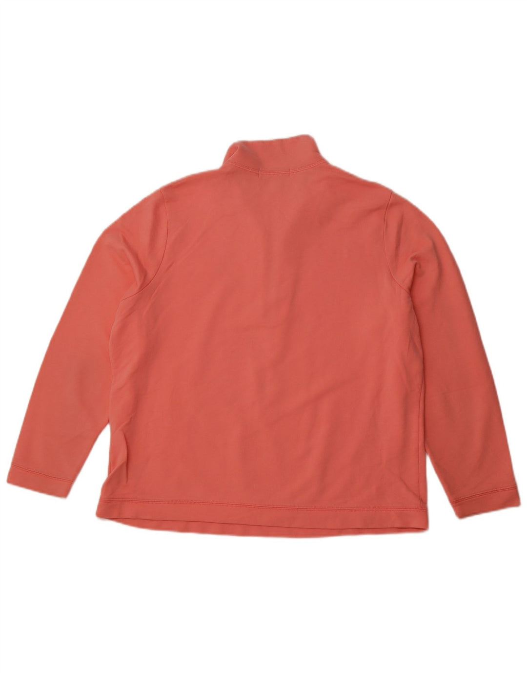RALPH LAUREN Sudadera con cuello y cremallera para mujer UK 40 XL Algodón naranja