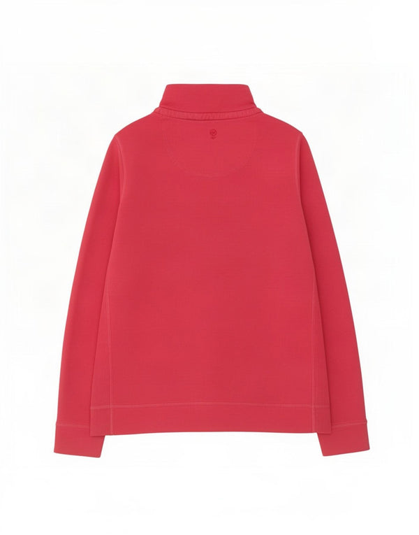 Fat Face Sudadera con Cuello y Cremallera para Mujer UK 46 Large Pink Cotton
