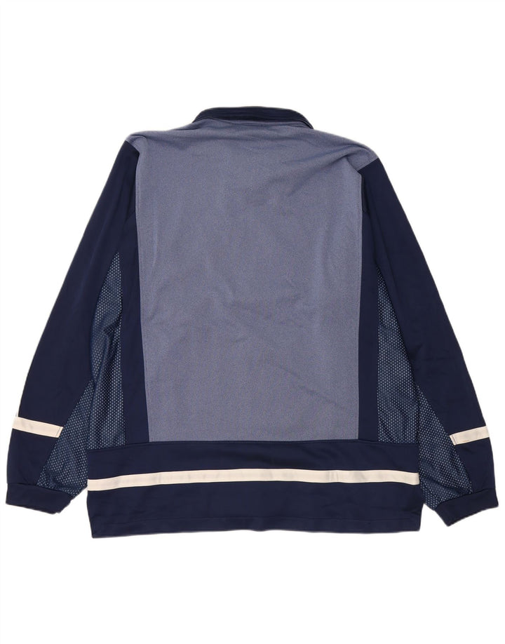 ASICS Chaqueta de chándal con gráfico para hombre, talla grande, color azul marino