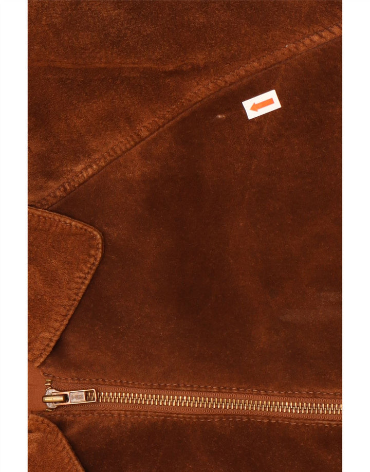 Chaqueta De Ante Mujer Conbipel IT 44 Cuero Marrón Medio