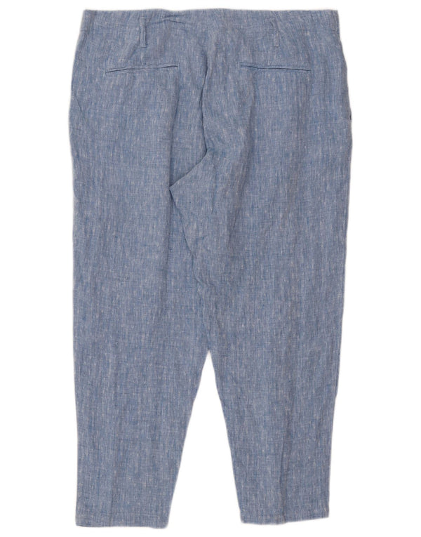 Marks & Spencer Pantalones cortos de cintura alta para mujer UK 46 Large W37 L26 Azul