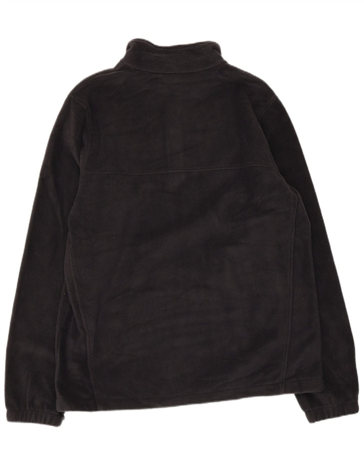 COLUMBIA Jersey de forro polar con cuello y cremallera Crawford para hombre Poliéster negro mediano