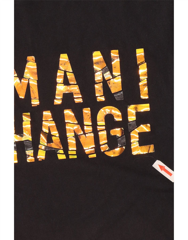 Armani Exchange - Camiseta gráfica para hombre, talla pequeña, color negro