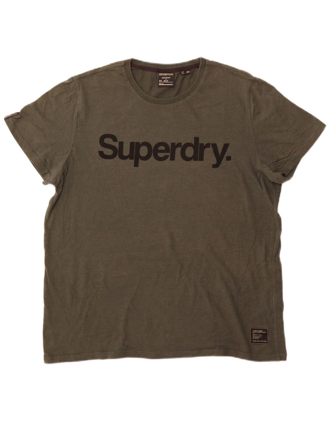 Superdry Camiseta gráfica para hombre Top 3XL Algodón caqui