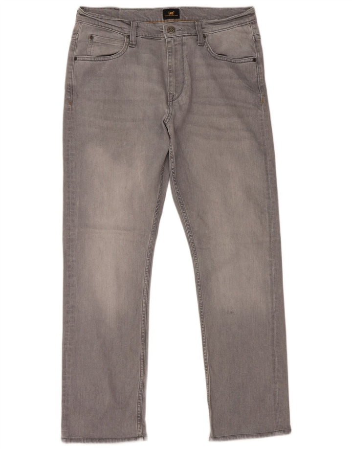 LEE Vaqueros rectos para hombre W32 L29 Algodón gris