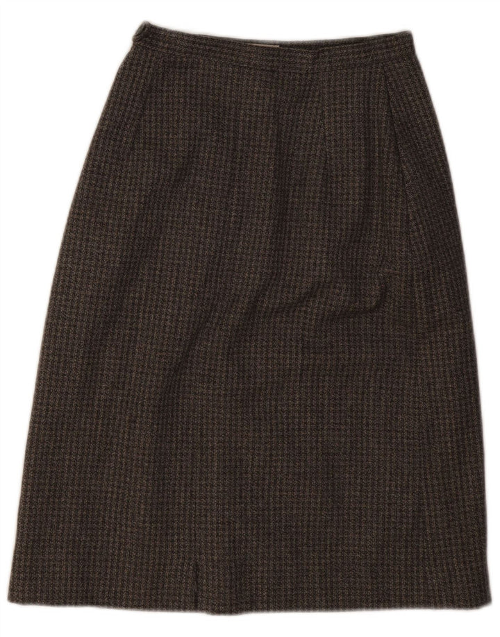 Vintage mujer A-Line falda W22 2XS gris pata de gallo