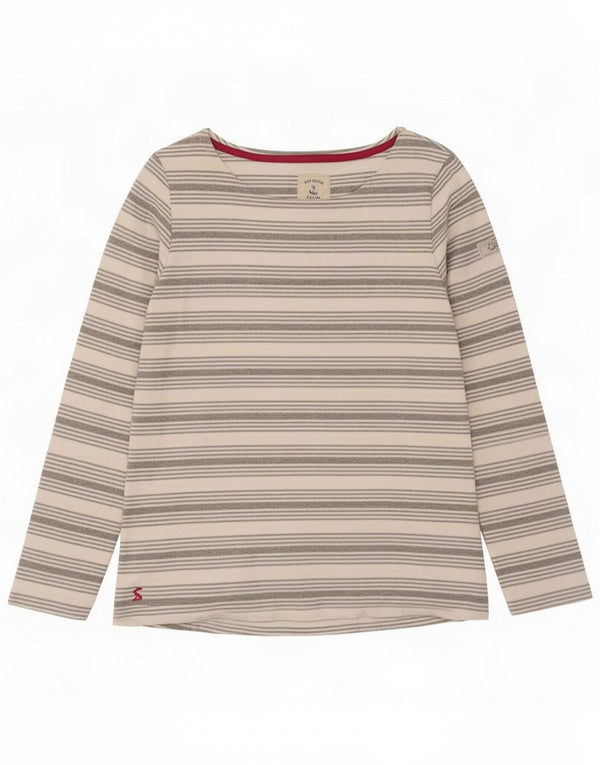 Joules Top para mujer de manga larga UK 46 Algodón a rayas blancas grandes