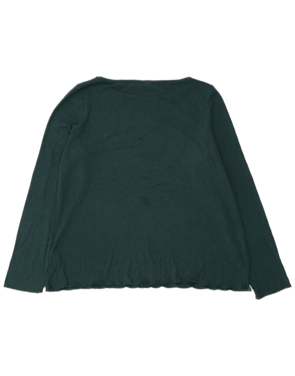 Marks & Spencer - Camiseta de manga larga para mujer, talla 40, XL, acrílico verde