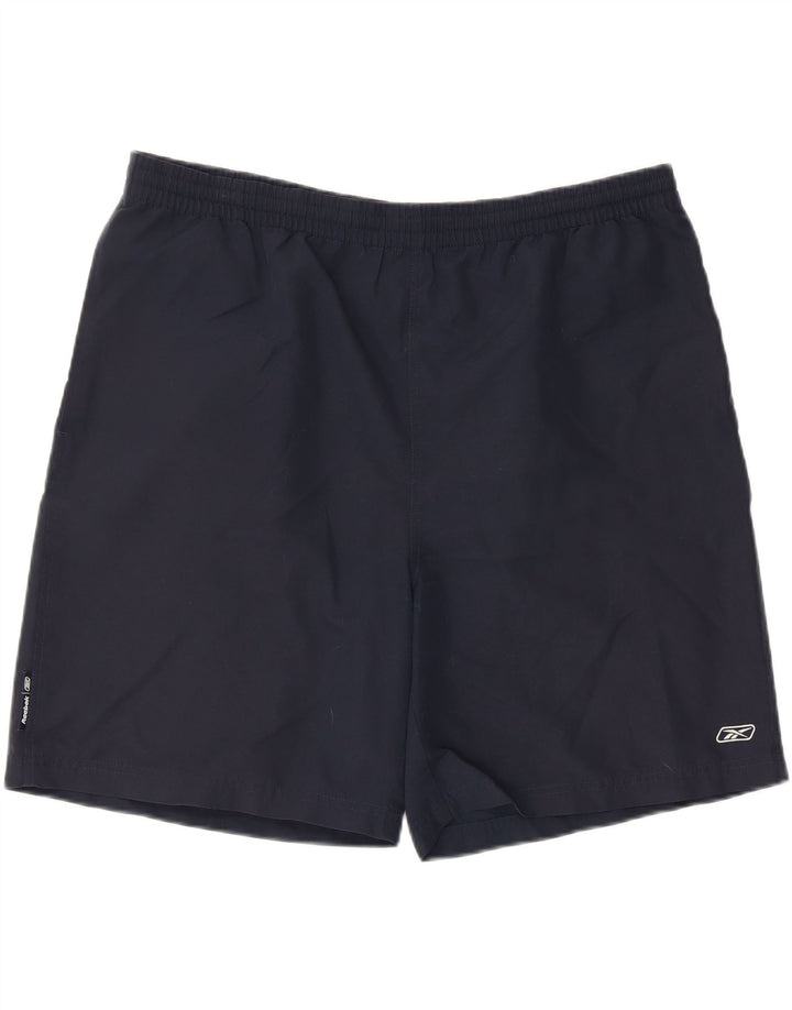 Reebok Pantalones cortos deportivos para hombre XL Azul marino Poliéster