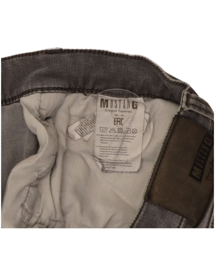 Mustang Jeans Slim para Hombre W34 L28 Algodón Gris
