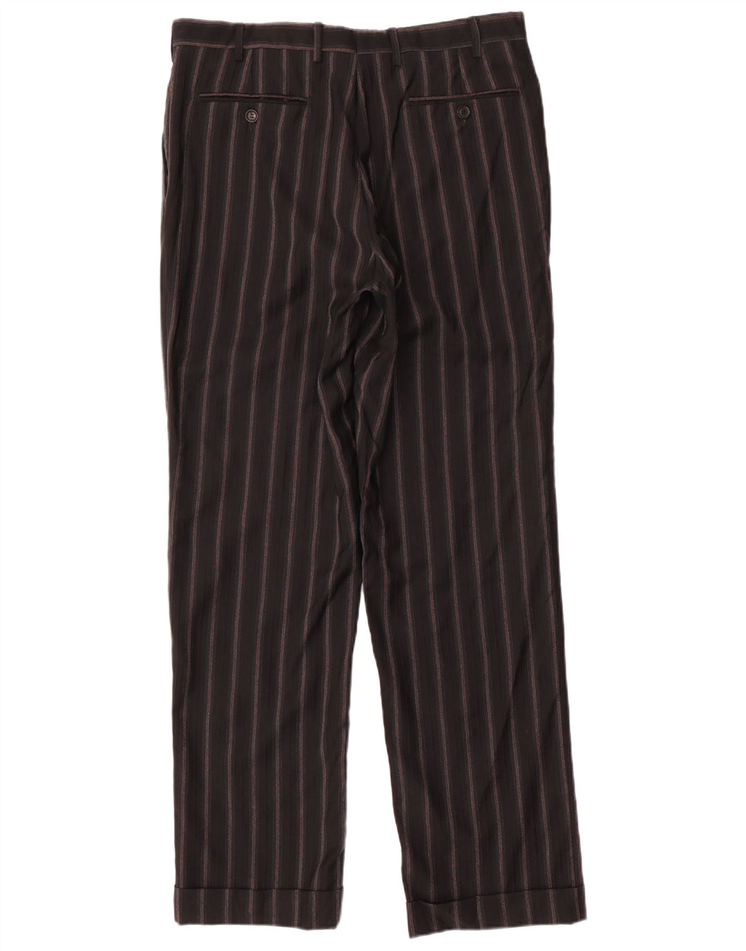 PAL ZILERI Traje de 2 piezas con 3 botones para hombre IT 50 Large W34 L33 Black Stripes