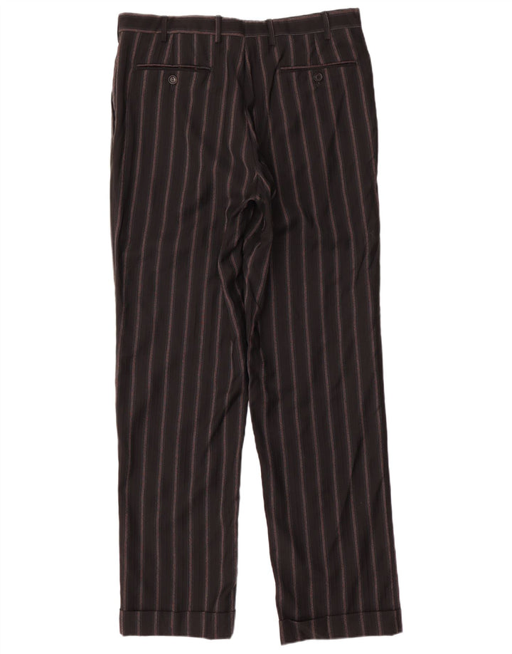 PAL ZILERI Traje de 2 piezas con 3 botones para hombre IT 50 Large W34 L33 Black Stripes