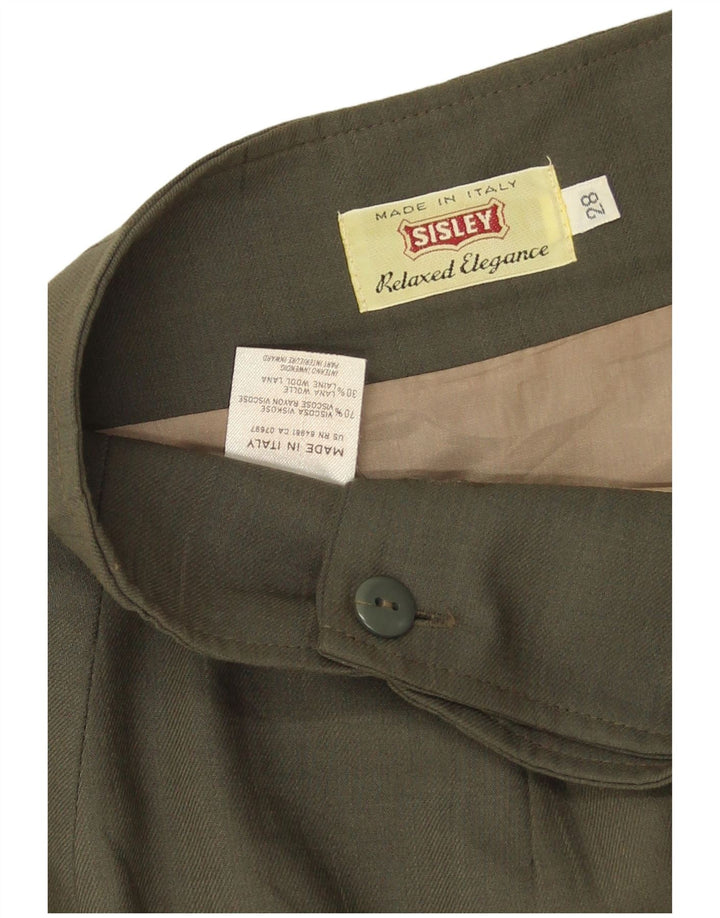 Falda Cruzada Sisley Mujer W28 Viscosa Caqui Mediana