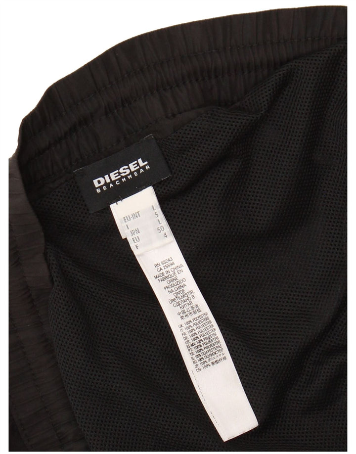 DIESEL Bañador gráfico para hombre EU 50 Grande Poliéster negro