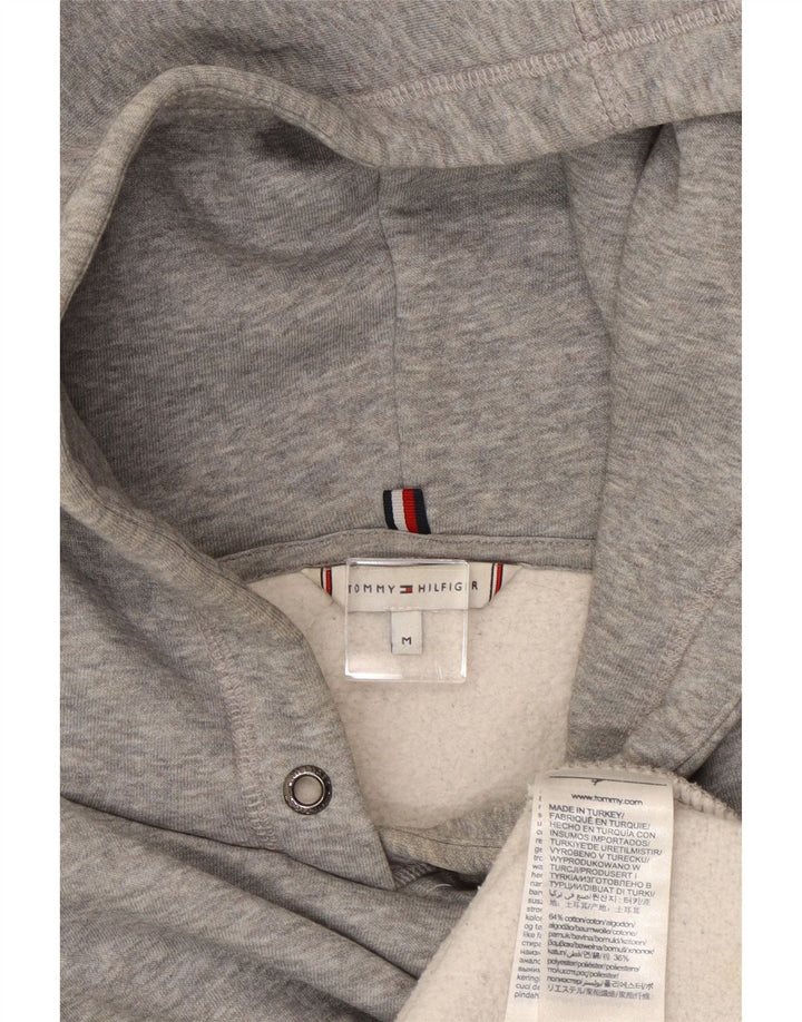 TOMMY HILFIGER Jersey con capucha gráfico extragrande para mujer UK 44 Gris medio
