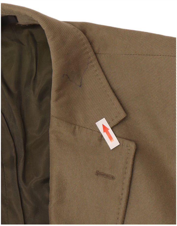 Marks & Spencer Chaqueta tipo blazer larga con 2 botones para hombre UK 48 2XL Poliéster verde
