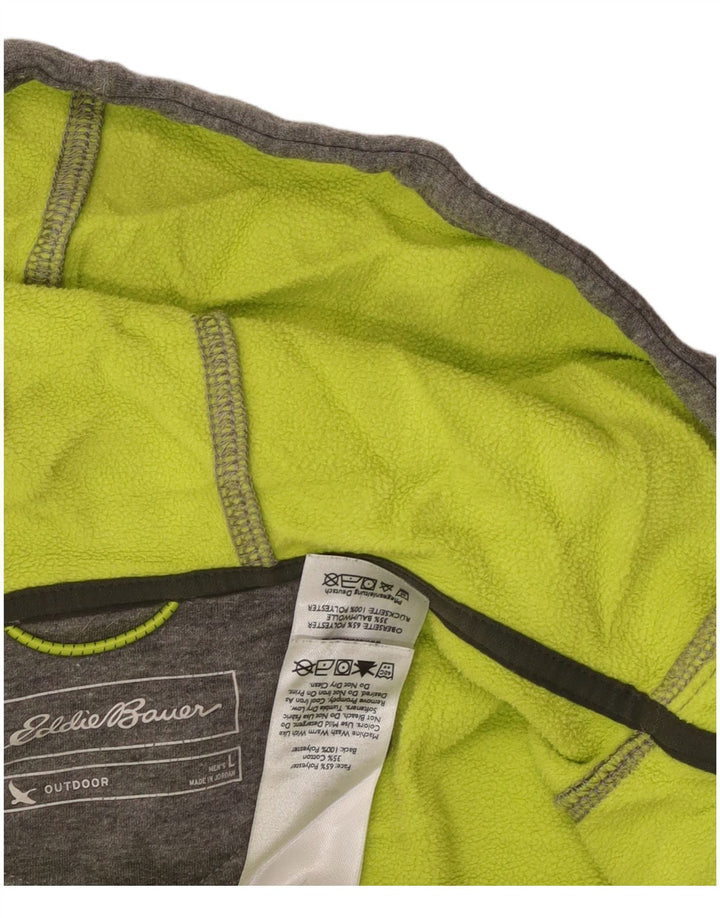 EDDIE BAUER Suéter con capucha y cremallera para hombre Poliéster gris grande