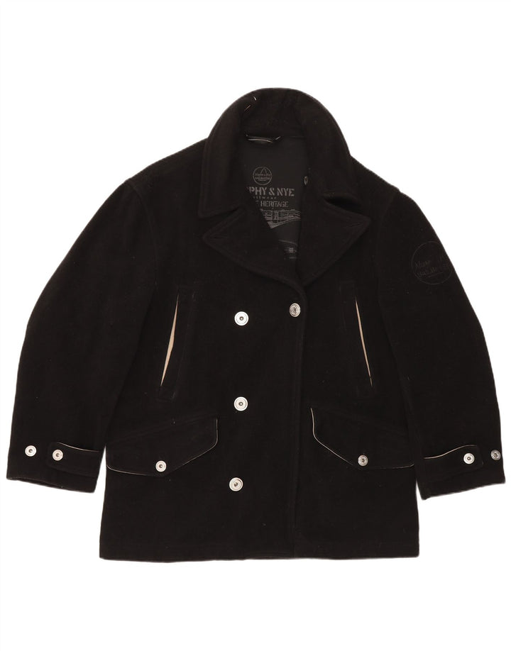 Murphy & Nye Chaquetón extragrande para mujer Reino Unido 44 Lana negra mediana