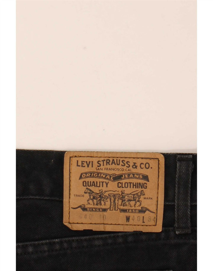 Levi's Vaqueros rectos 440 para hombre W40 L34 Negro