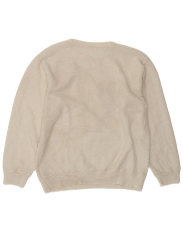 CHARLES VOGELE Jersey de cuello redondo para mujer UK 40 XL Blanco Floral