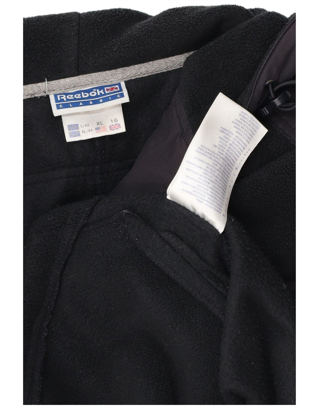 REEBOK Chaqueta polar extragrande para mujer Reino Unido 46 Grande Color negro