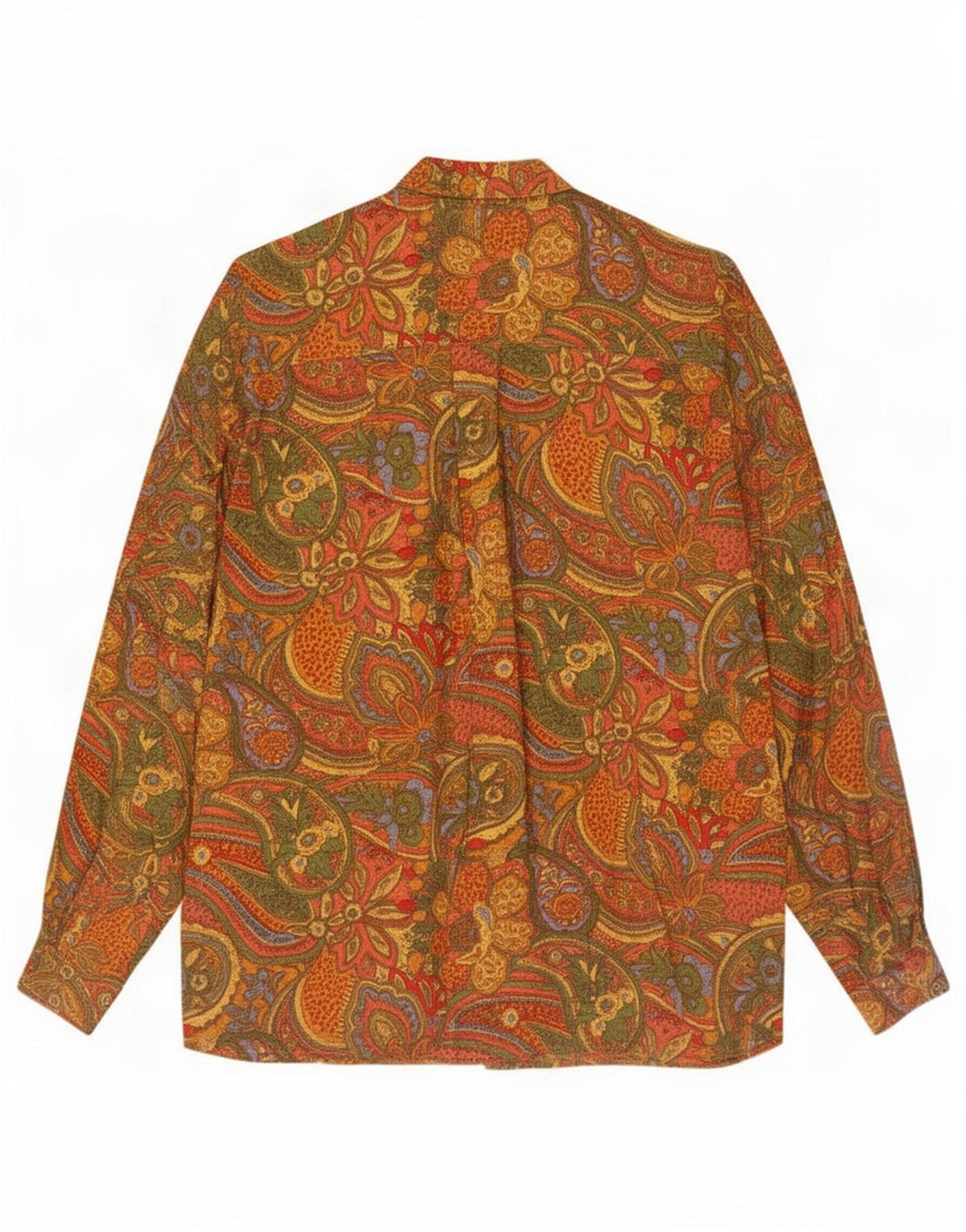 Vintage mujer camisa de gran tamaño EU 40 medio multicolor Paisley