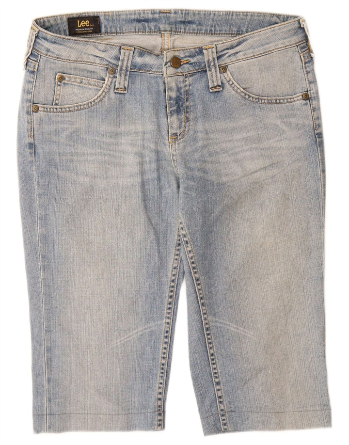 Bermudas Lee Mujer Denim Shorts W31 Algodón Azul Medio