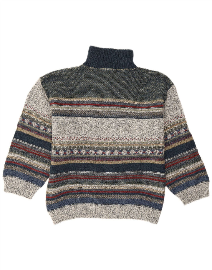 Angelo Litrico Jersey De Cuello Con Cremallera Para Hombre Jersey De Rayas Medianas Multicolor