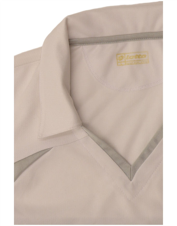 Lotto Polo para mujer UK 40 Medium Blanco Colorblock