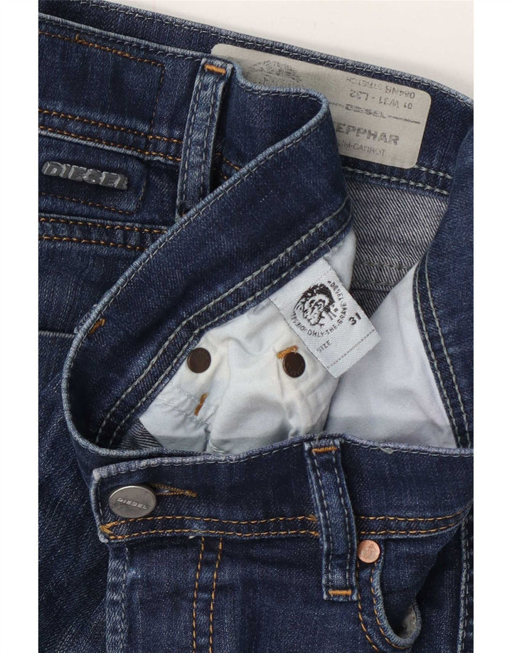 Diesel Hombre Tepphar Regular Zanahoria Slim Jeans W31 L32 Azul