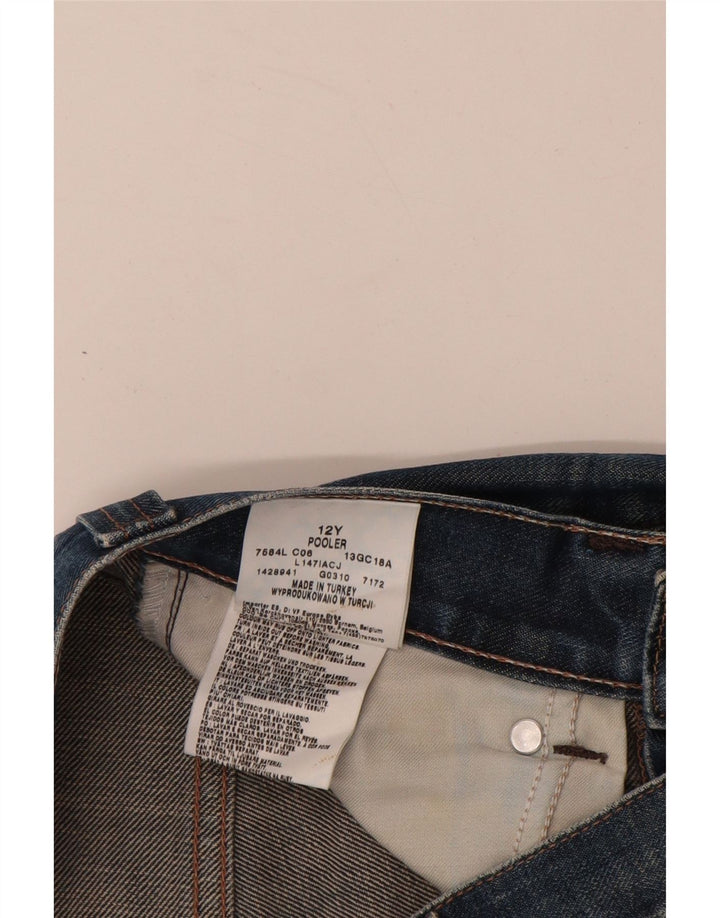 LEE Vaqueros ajustados desgastados para niños 11-12 años W26 L30 Algodón azul