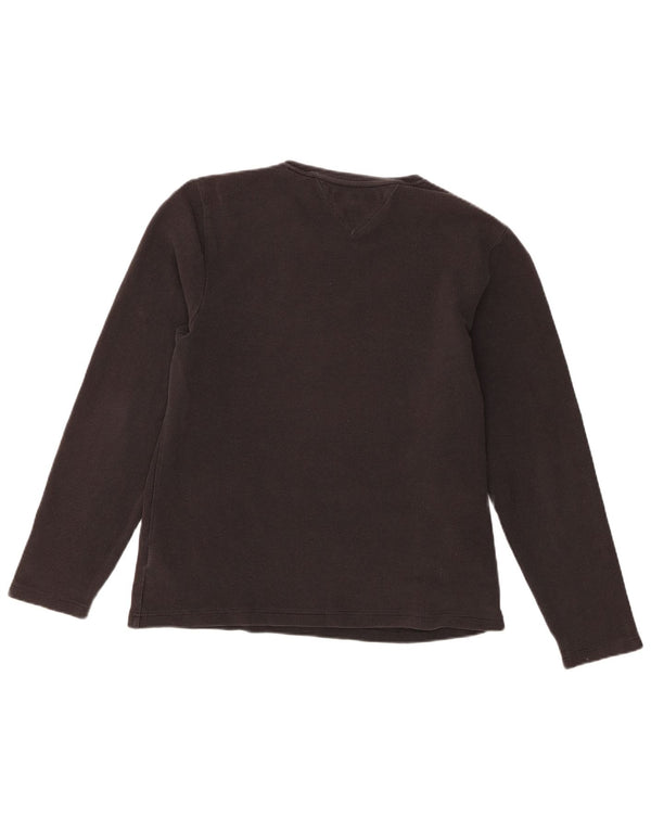 Tommy Hilfiger Camiseta de manga larga para mujer UK 46 Grande Algodón negro