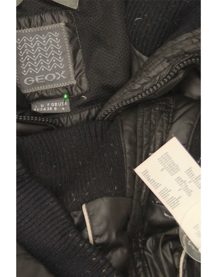 Geox Chaqueta acolchada para mujer UK 8 Small Poliéster negro