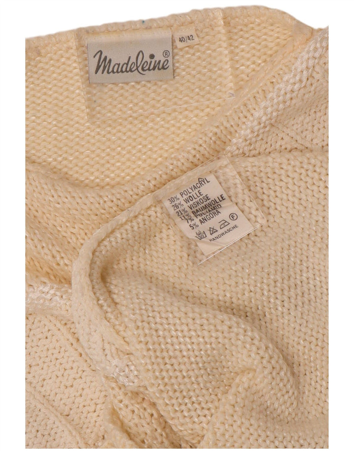 MADELEINE Womens Boat Neck Jumper Sweater EU 40/42 Medium Beige